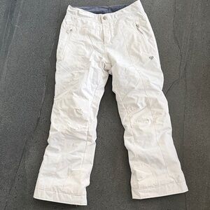 Obermeyer teen girls White Cargo Ski Pants sz 14/16 teen skiing snowboarding